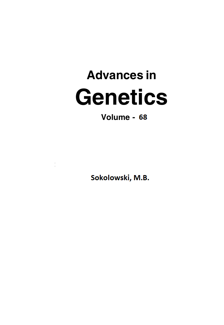 Advances In Genetics Volume 69